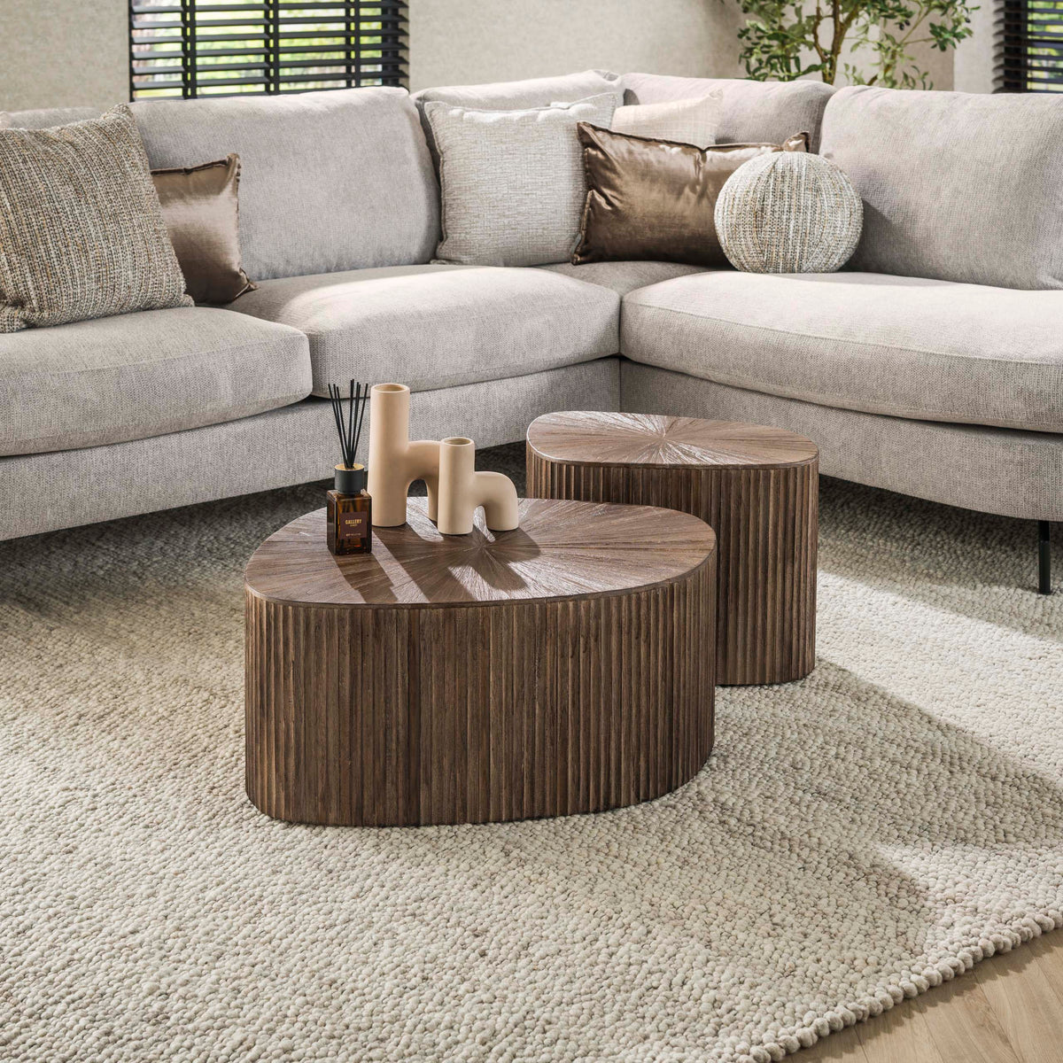 Salontafel Maya Teak vierhoekig set/2