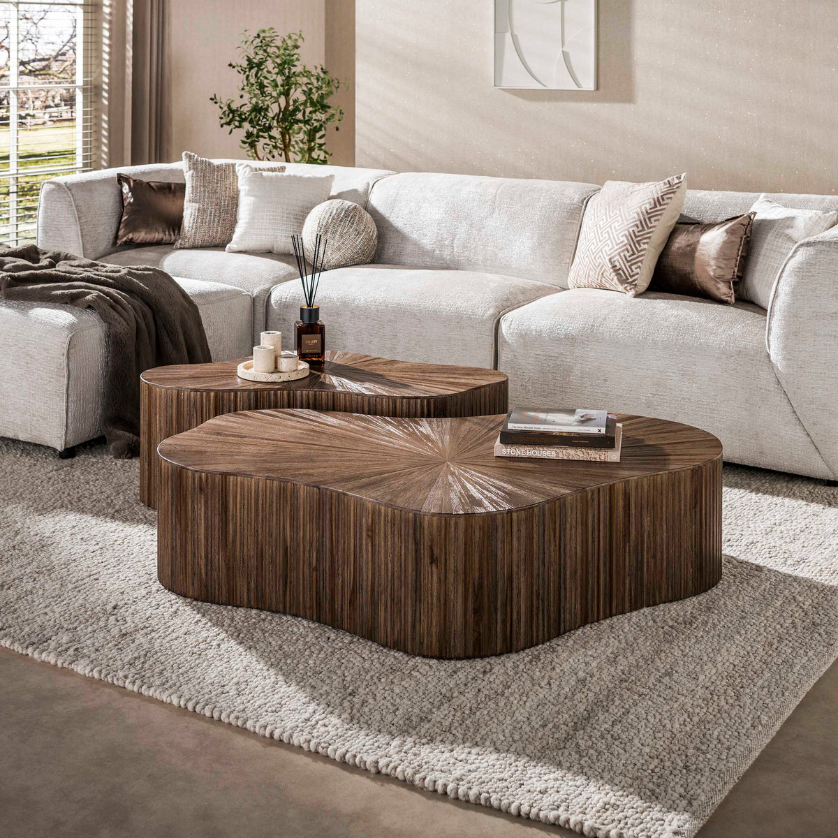 Salontafel Maya Teak XL shamrock set/2