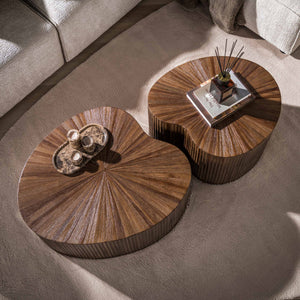 Salontafel Maya Teak niervormig set/2 - foto 2