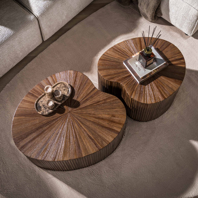 Salontafel Maya Teak niervormig set/2 - foto 2