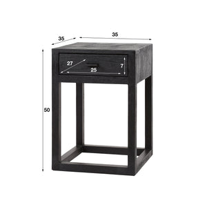 Nachtkastje Black Square 1L