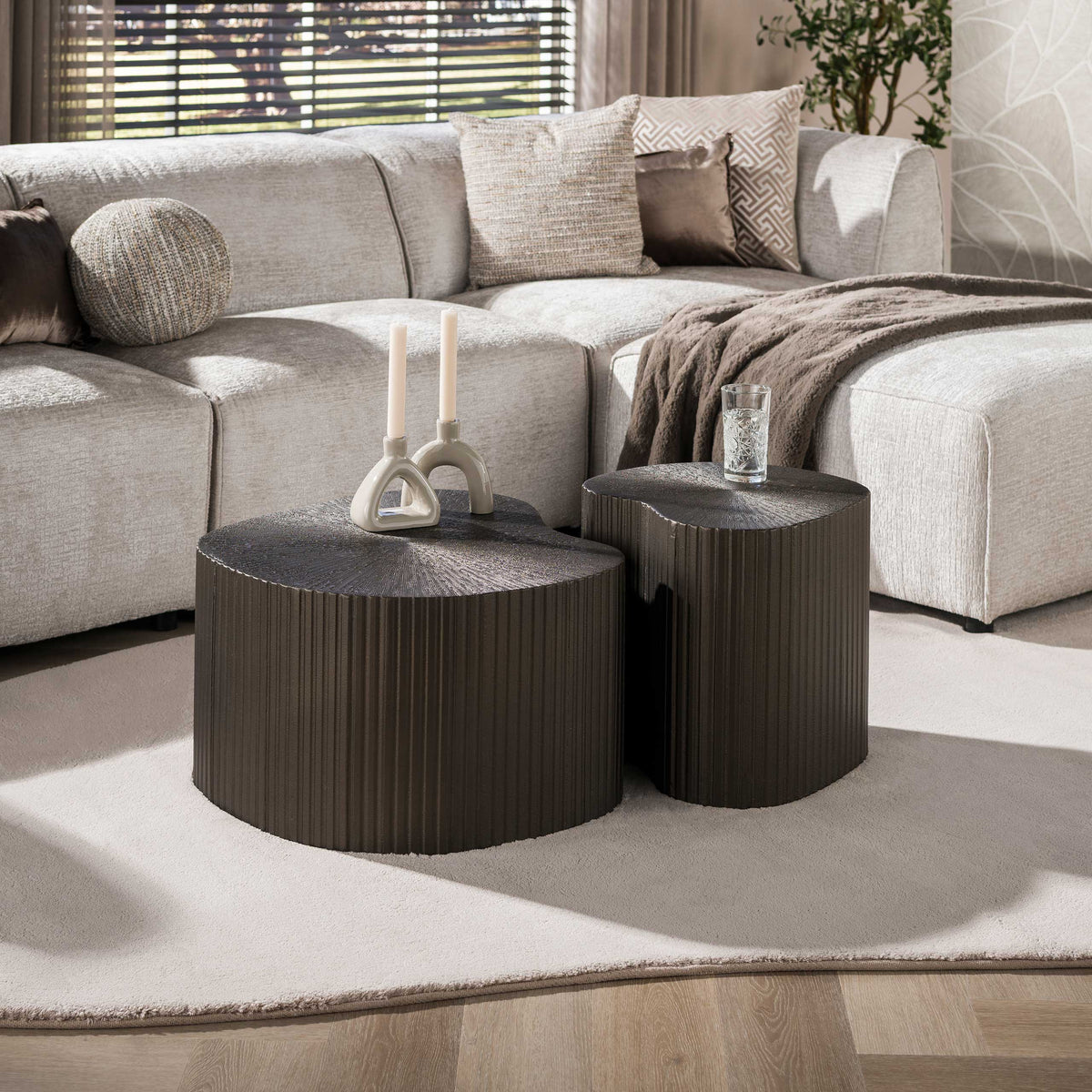 Salontafel Maya Ray niervormig set/2
