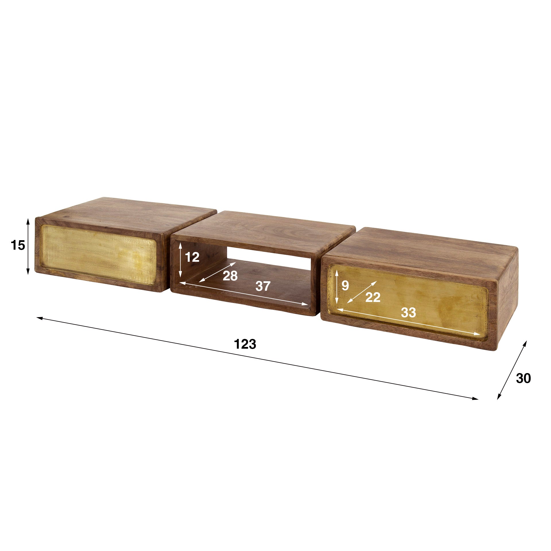 Kaptafel Brass 2L