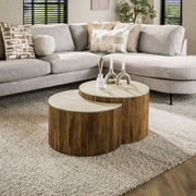 Salontafel Nuovo half rond set/2