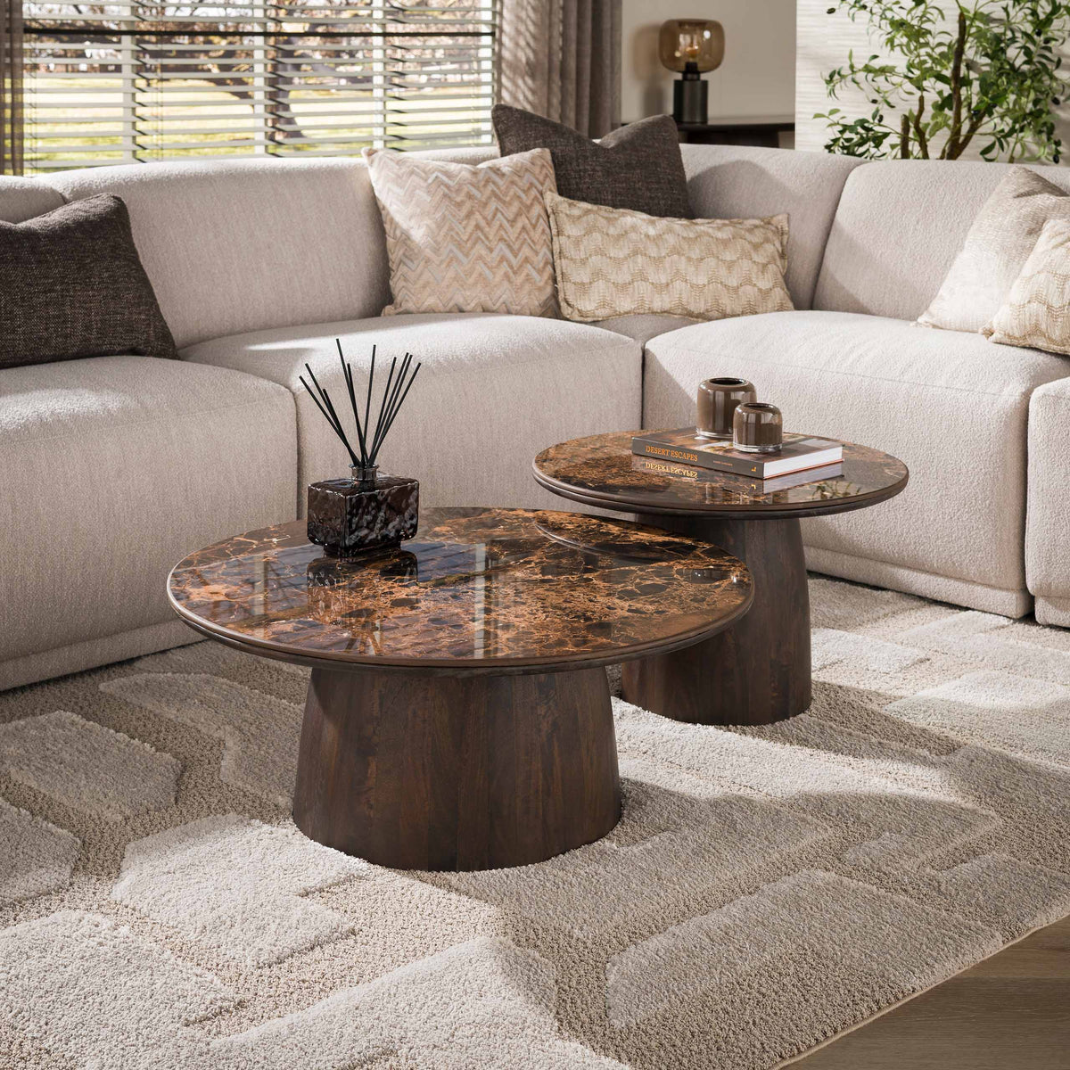 Salontafel Empera rond set/2