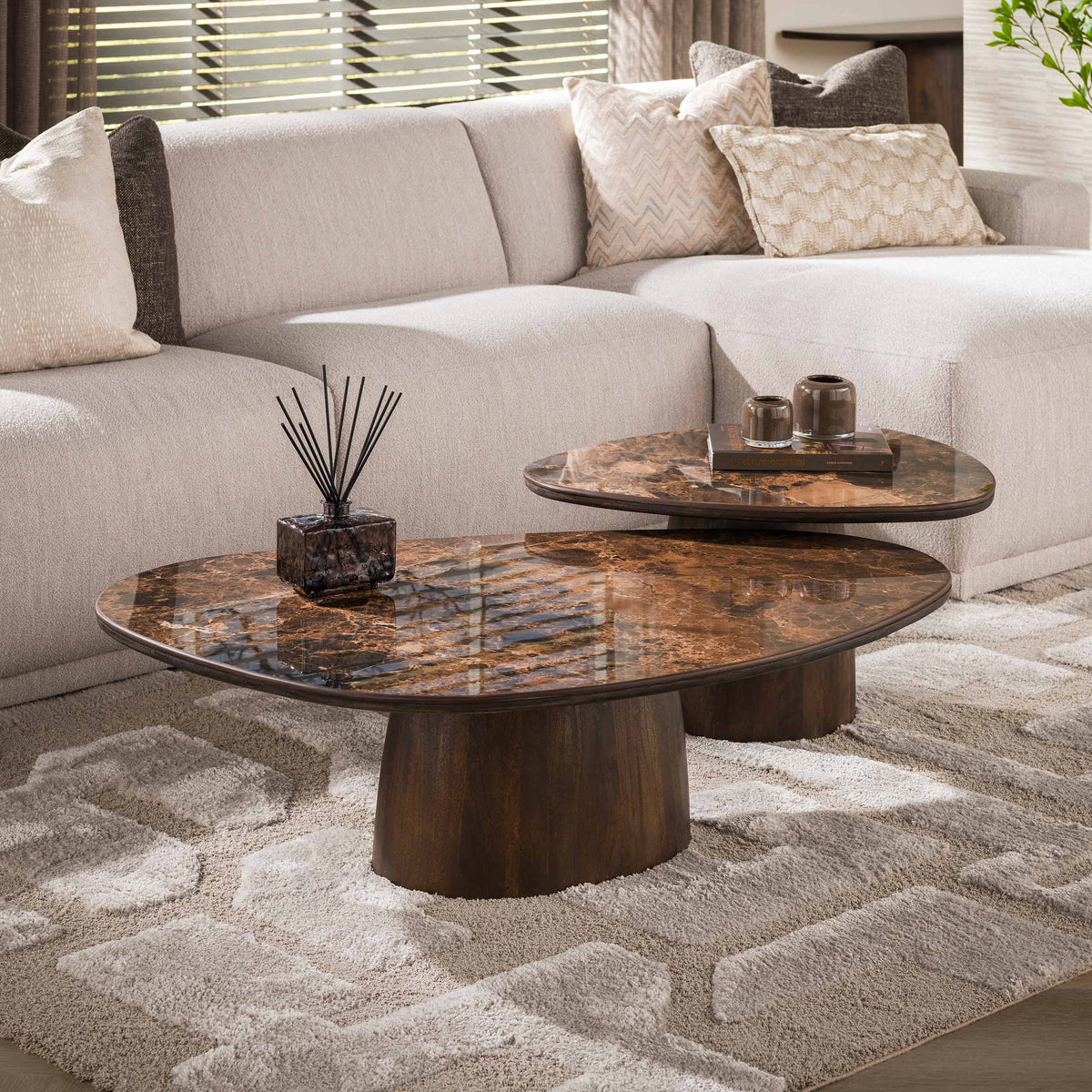 Salontafel Empera driehoekig set/2