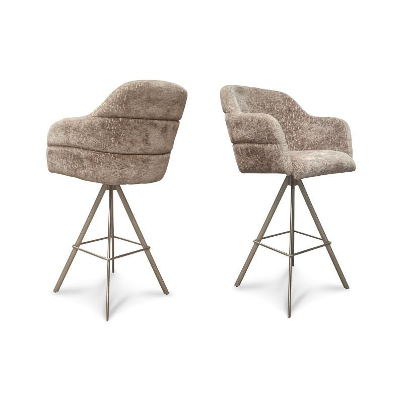 Hugo Dining Chair - Taupe - Base A