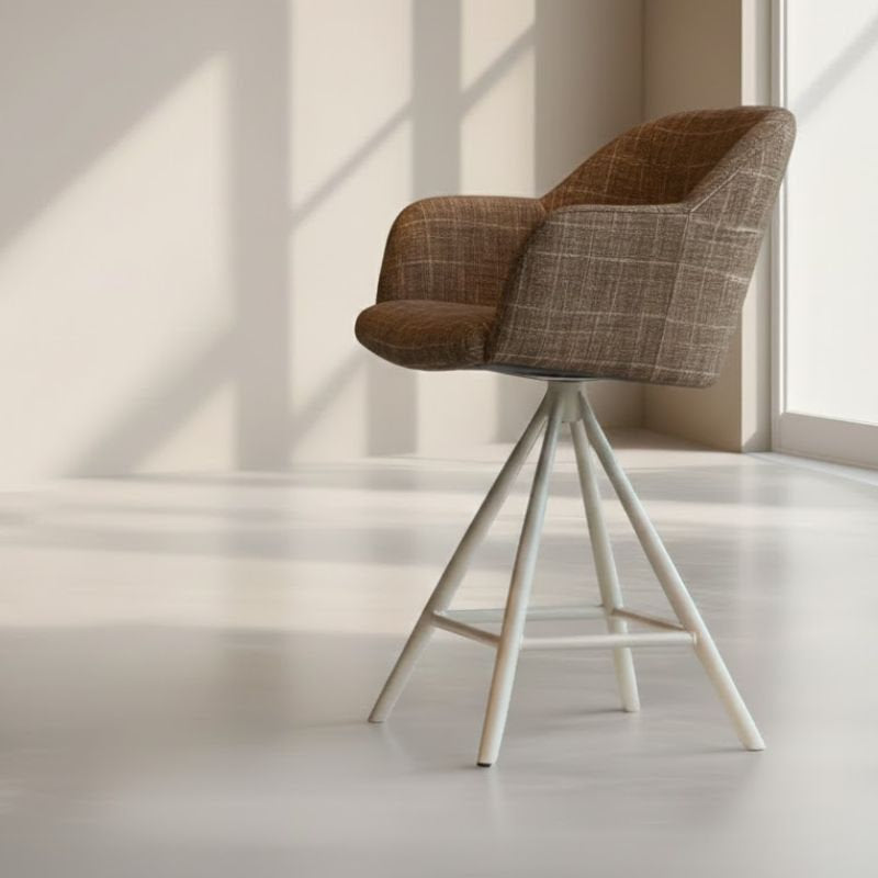 Hugo Dining Chair - Taupe - Base A