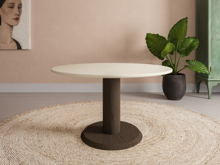 Melamine eettafel - Rond - Sol eiken - Japandi