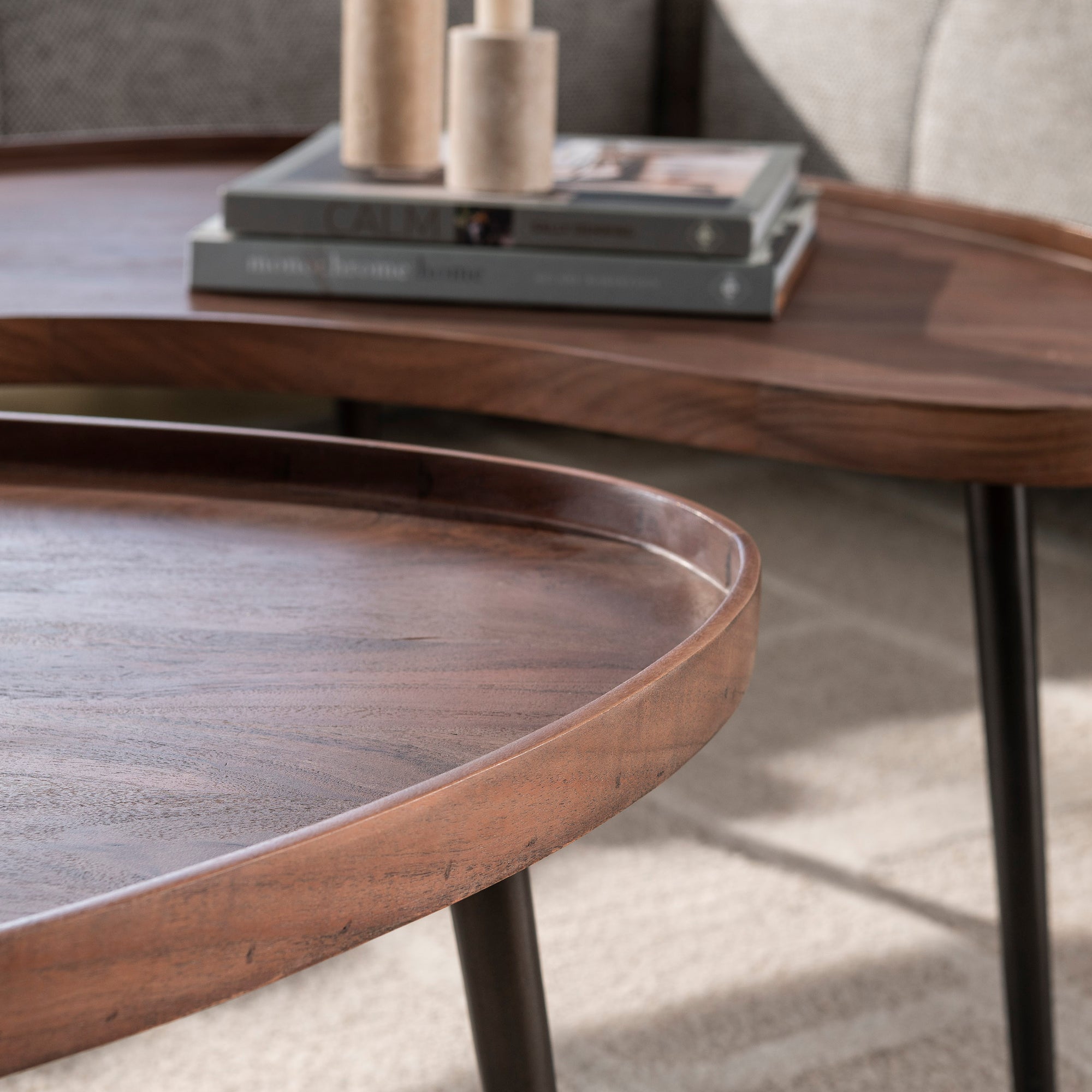 Salontafel Carve organisch set/2