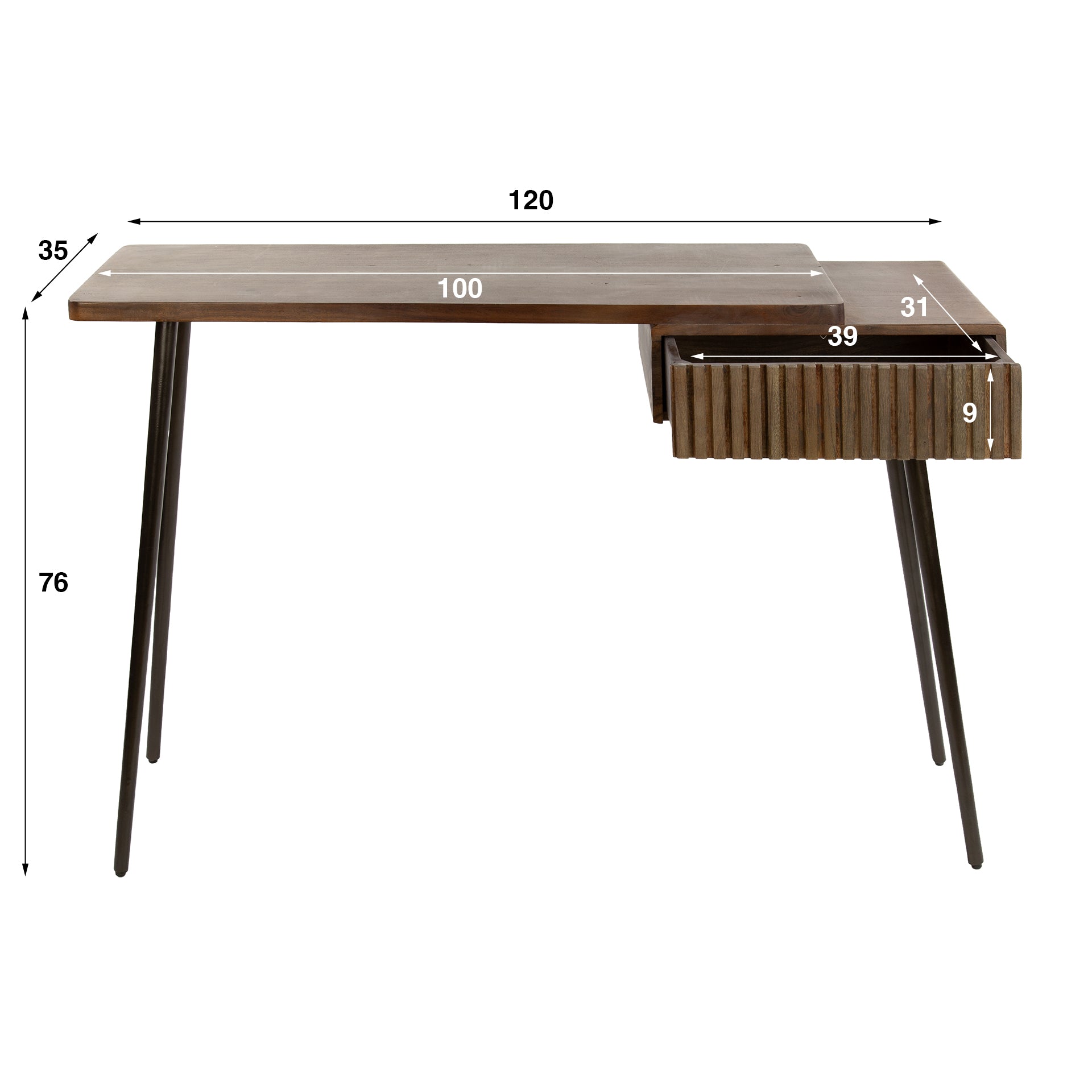 Hal-/kaptafel Carve 1L