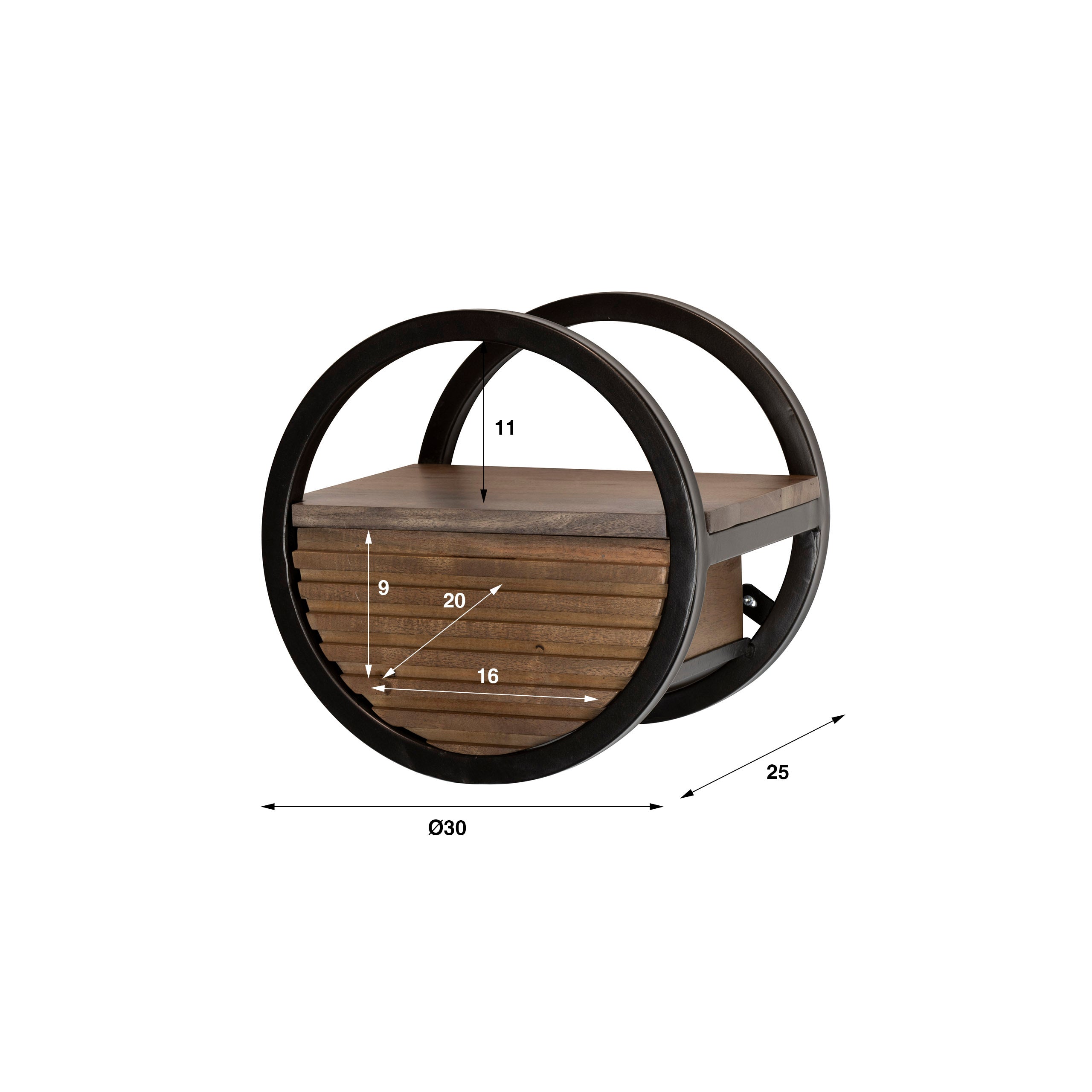 Wandschap Circular 1L Ø30