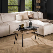 Couchtisch Metallic Nierenform 2er-Set