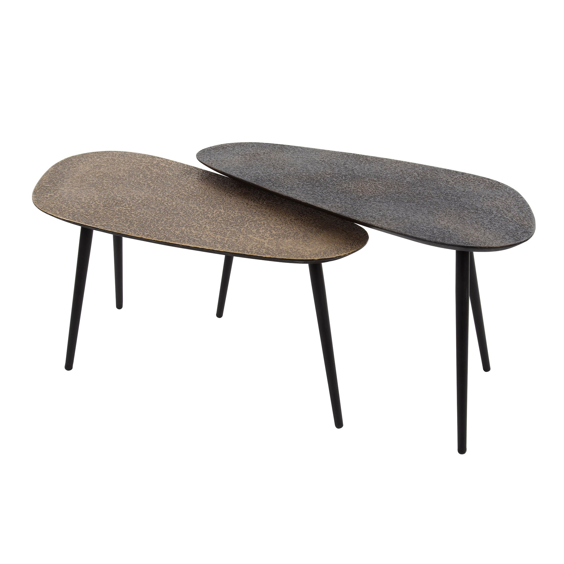 Salontafel Metallic niervormig set/2