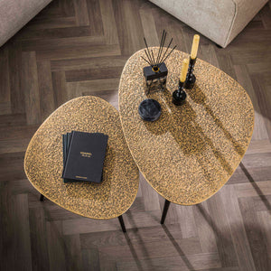 Salontafel Metallic driehoekig set/2