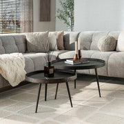Salontafel Metallic rond set/2