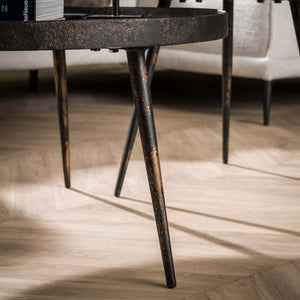 Salontafel Metallic rond set/2