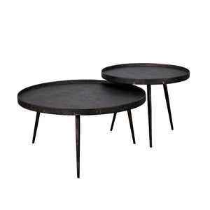 Salontafel Metallic rond set/2