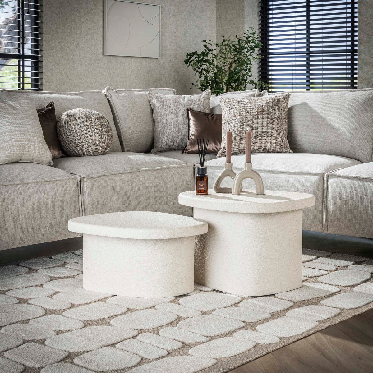 Salontafel Stone organisch set/2