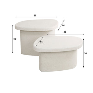 Salontafel Stone organisch set/2