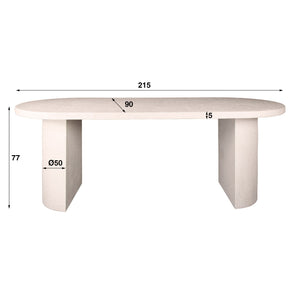 Eettafel Arch Stone 215