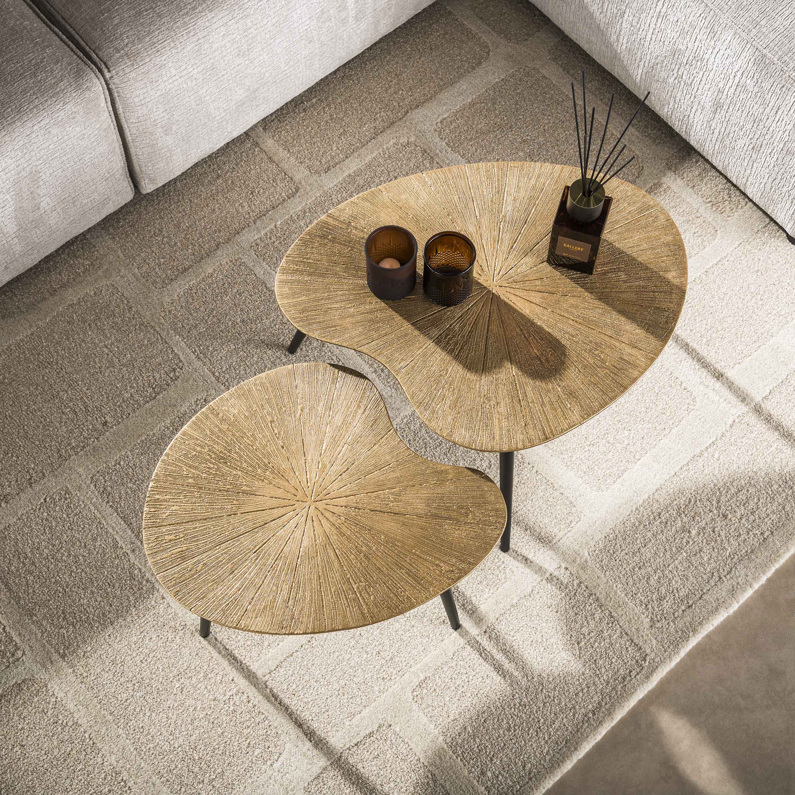 Salontafel Ray niervormig set/2