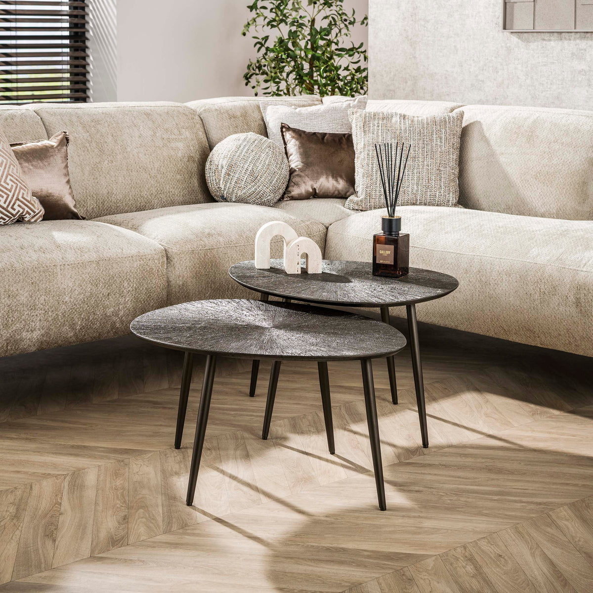 Salontafel Brown Ray leaf set/2 - foto 5