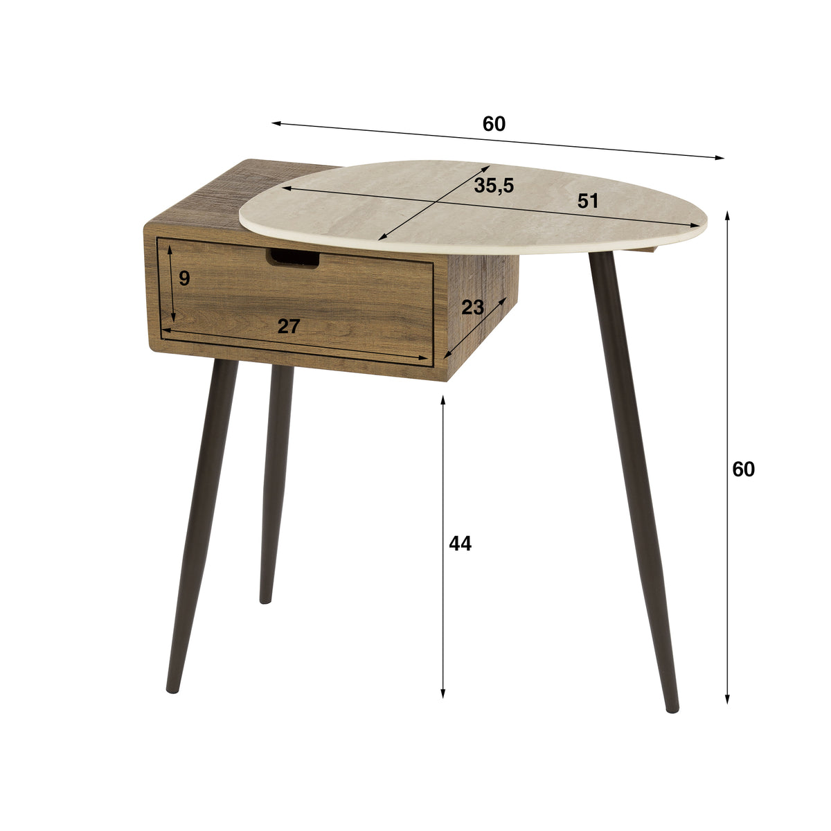Nachttisch Travino 1L R
