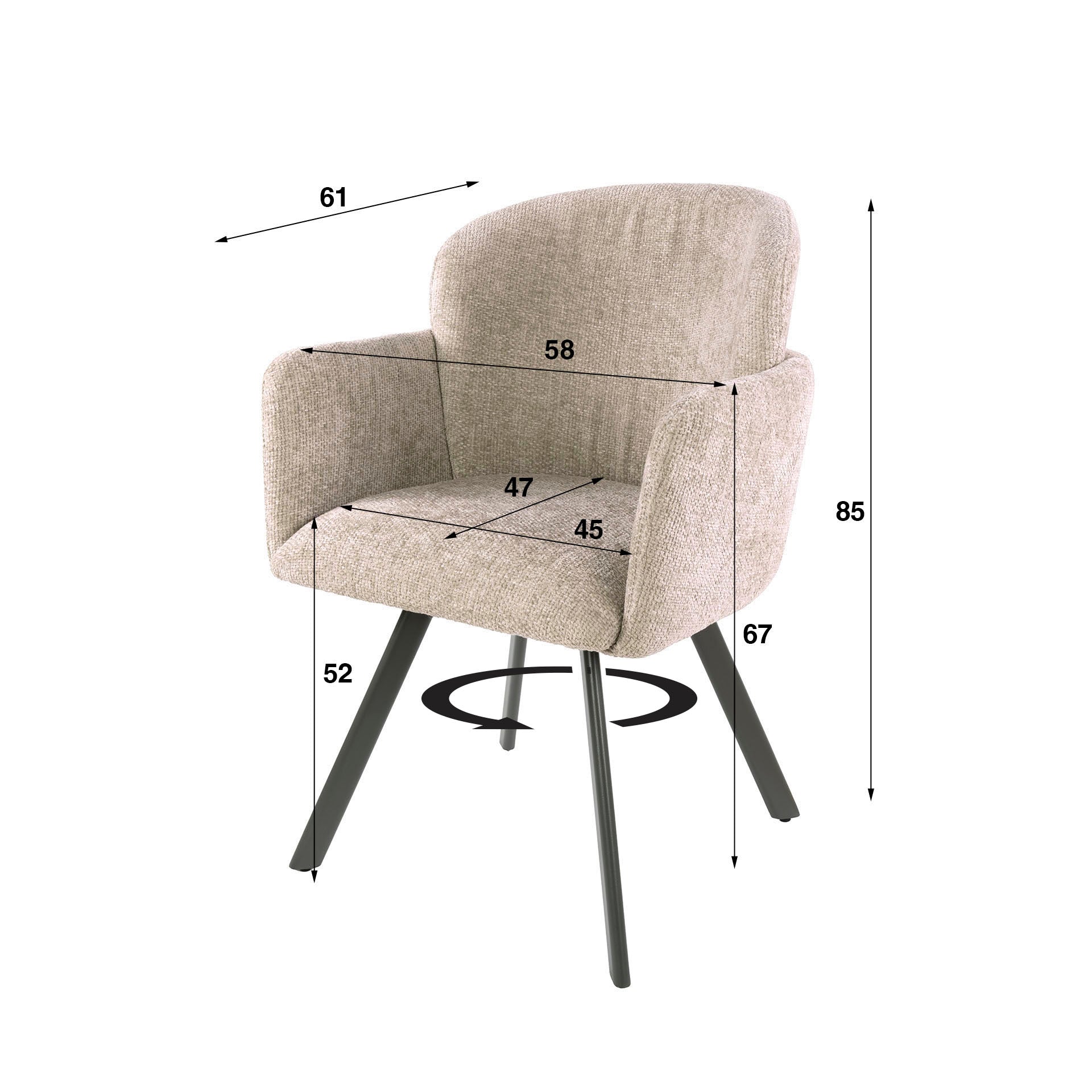 Armstoel Embrace draaibaar VPE2