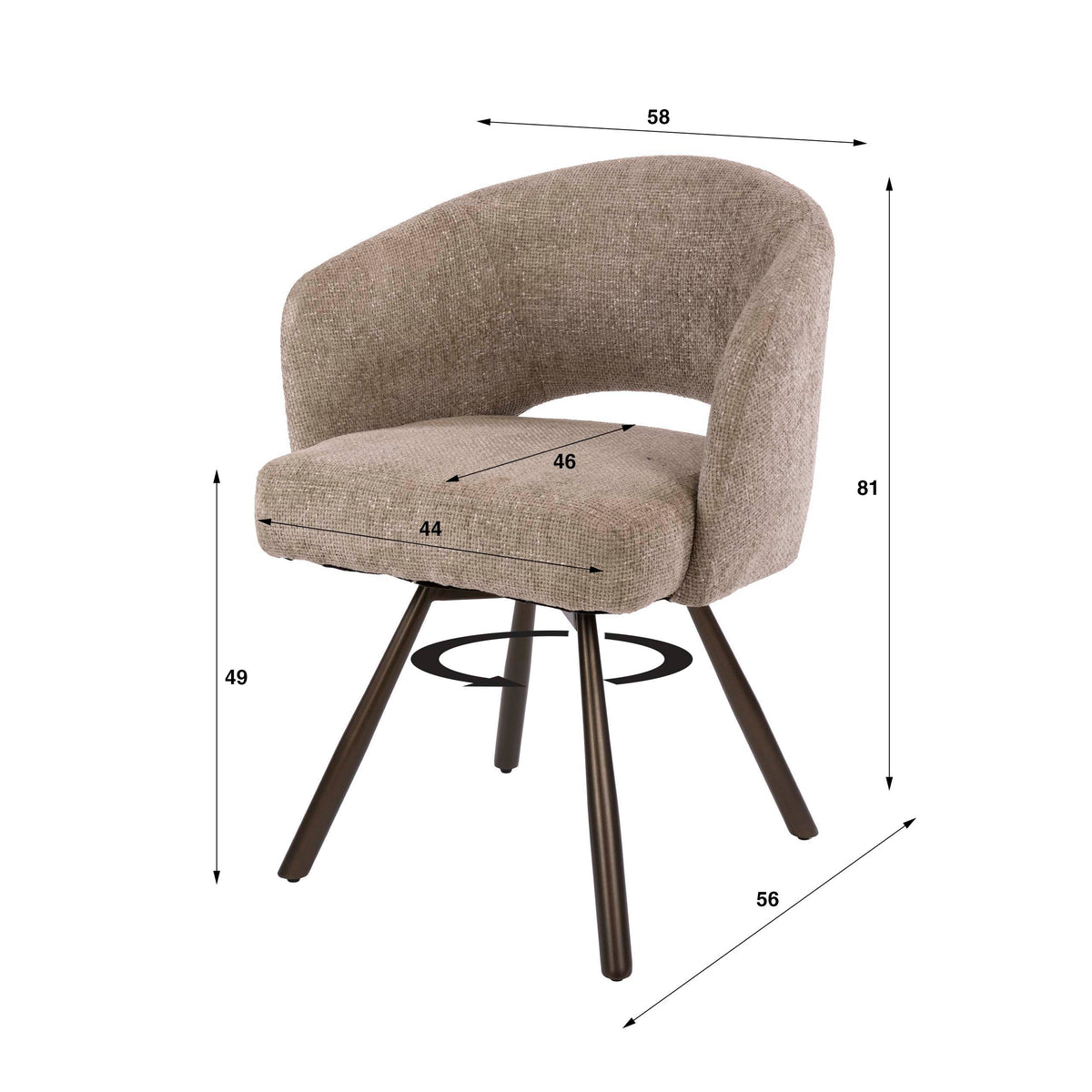 Armstoel Salon Cross draaibaar VPE2 (2 stuks) - foto 20
