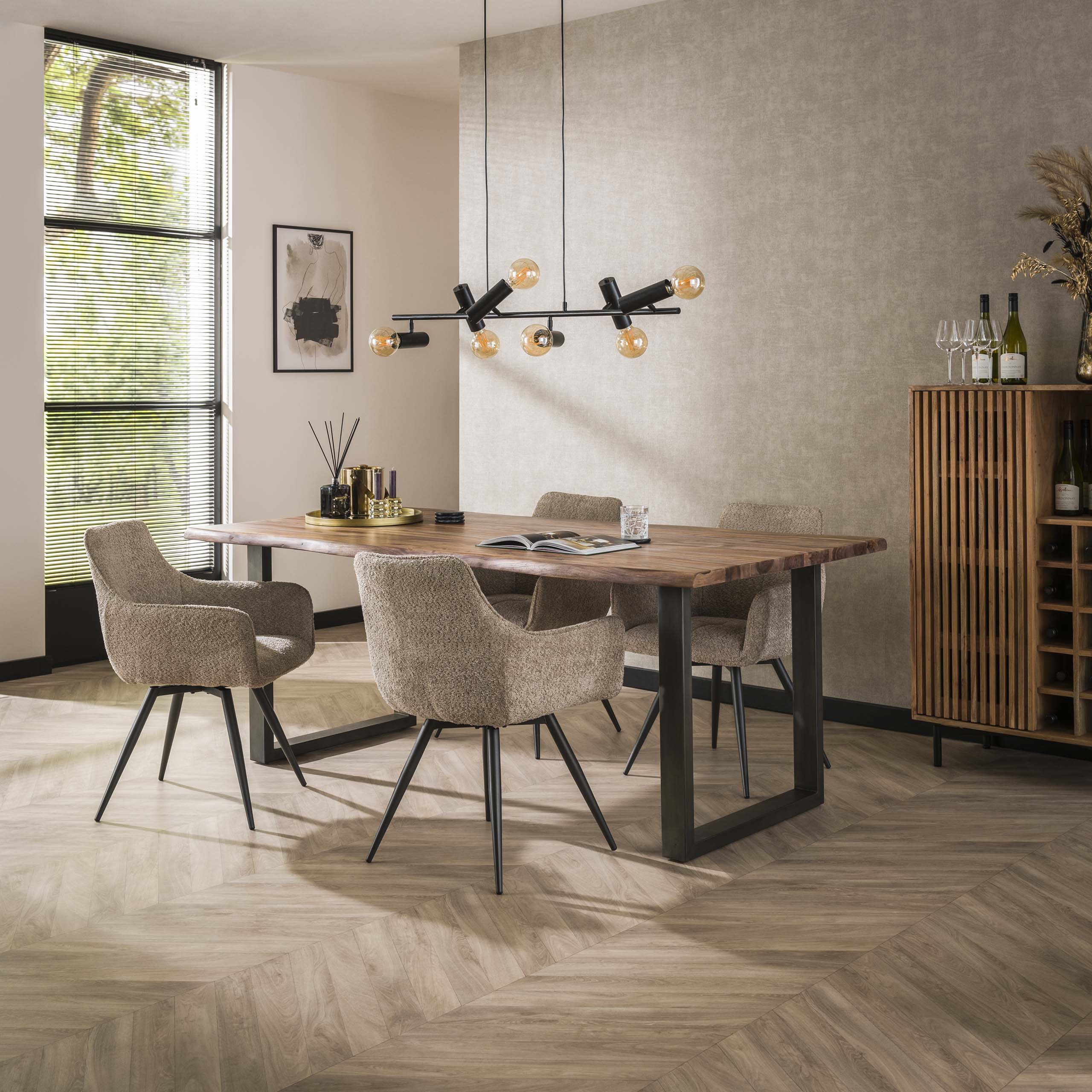 Armstoel Bouclé draaibaar VPE2