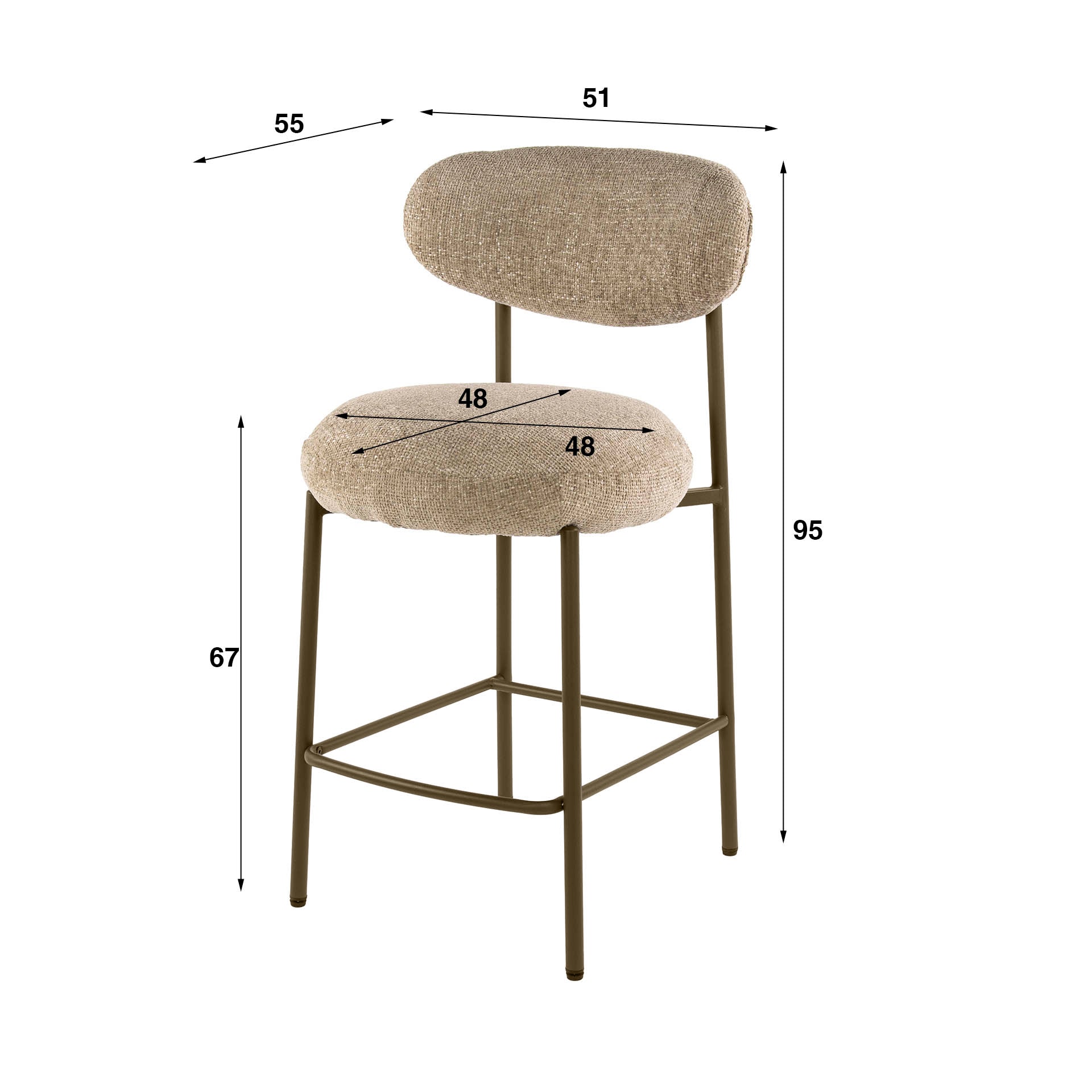 Barstoel Round VPE2 (2 stuks)