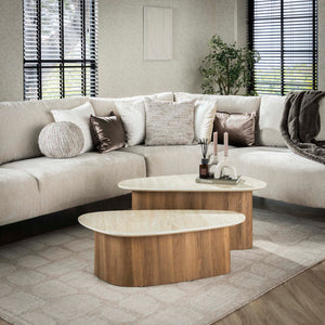 Salontafel Romano driehoekig set/2