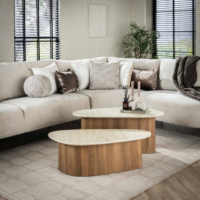 Salontafel Romano driehoekig set/2