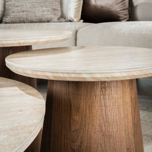 Salontafel Romano rond set/3