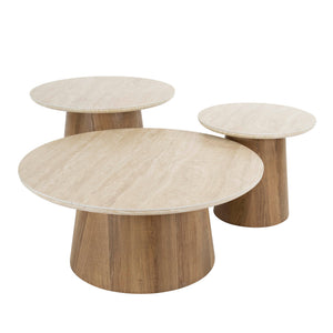 Salontafel Romano rond set/3