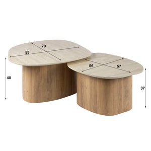Salontafel Romano kiezel set/2