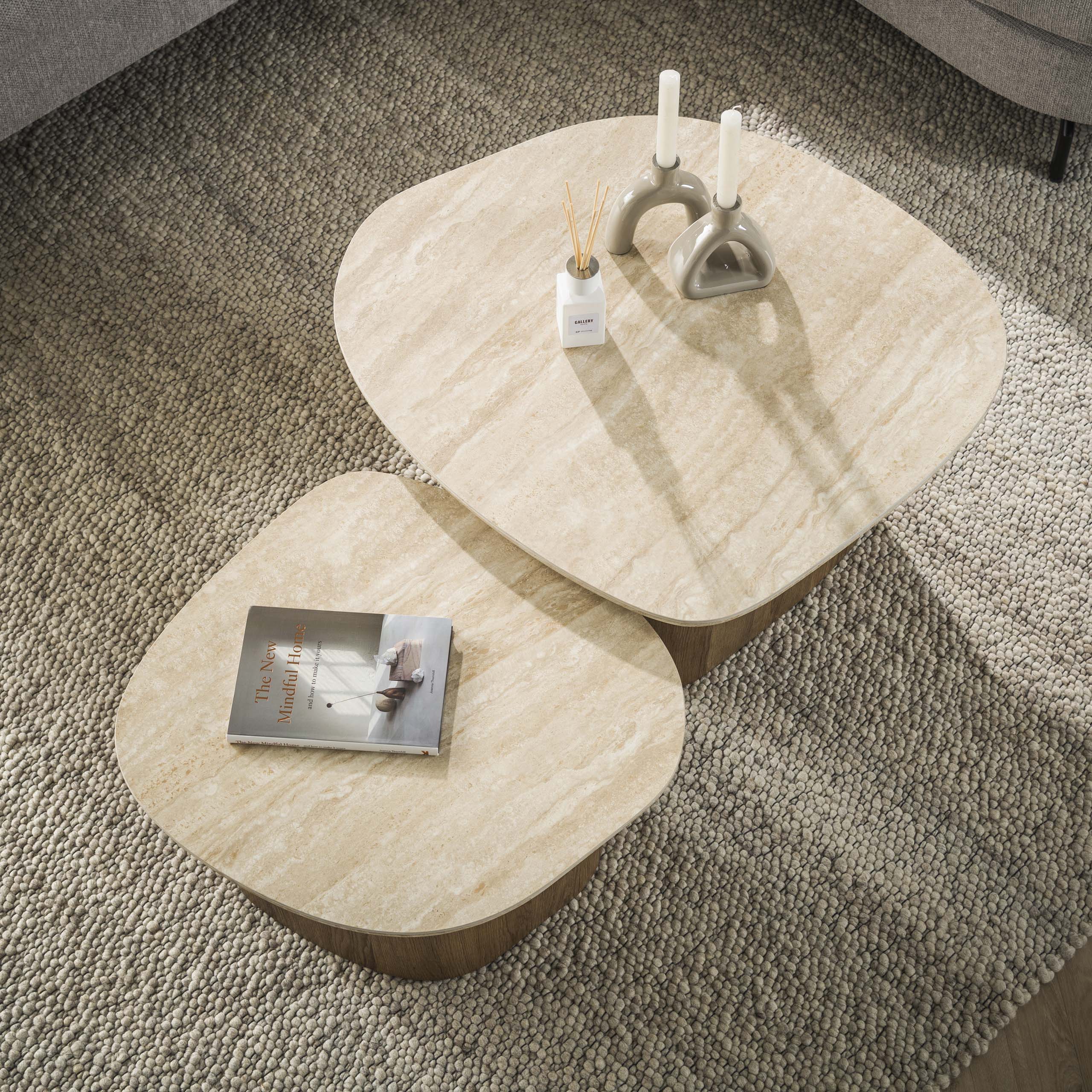 Couchtisch Romano Kiesel Set/2