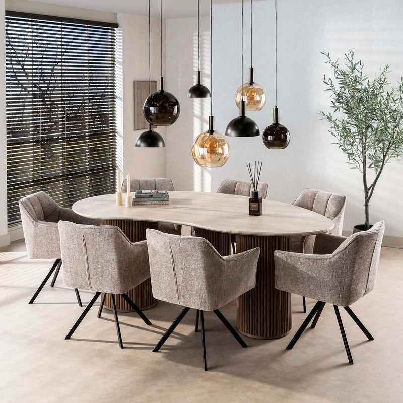 Eettafel Romano niervormig 215