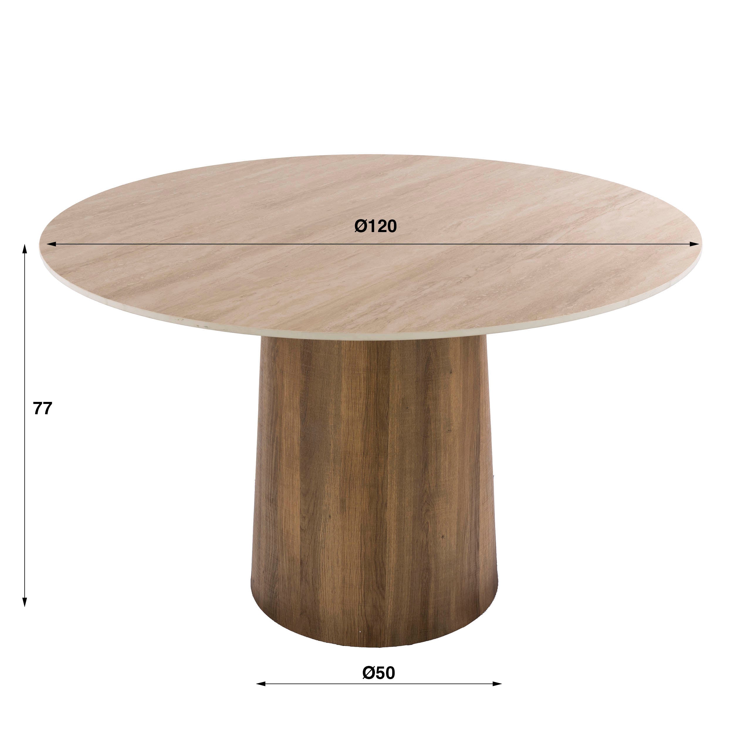 Eettafel Romano Centro Ø120