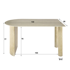 Eettafel Romano Arch 1-side 140