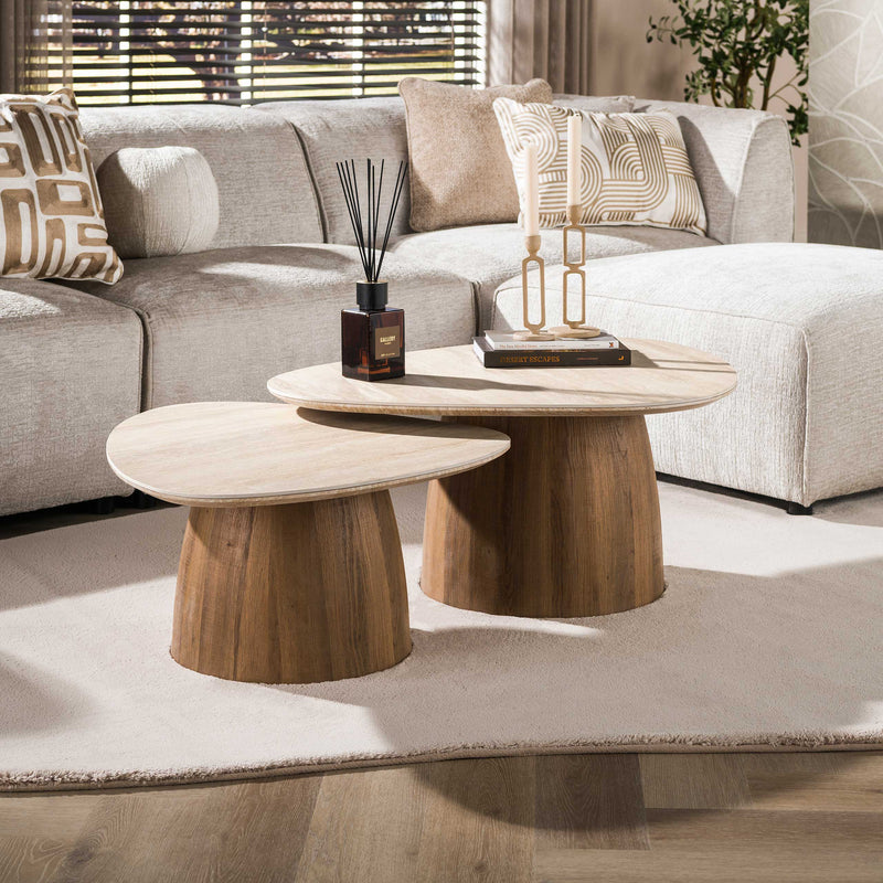 Salontafel Romano driehoekig set/2