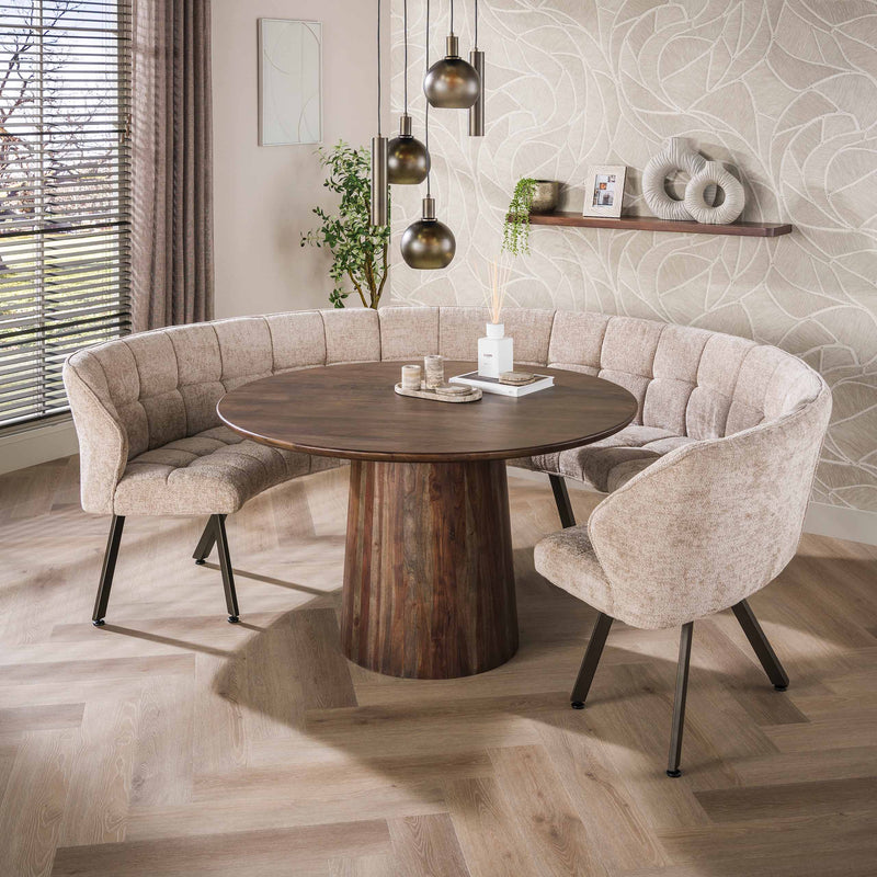 Eetkamerbank Raster rond 3DLG