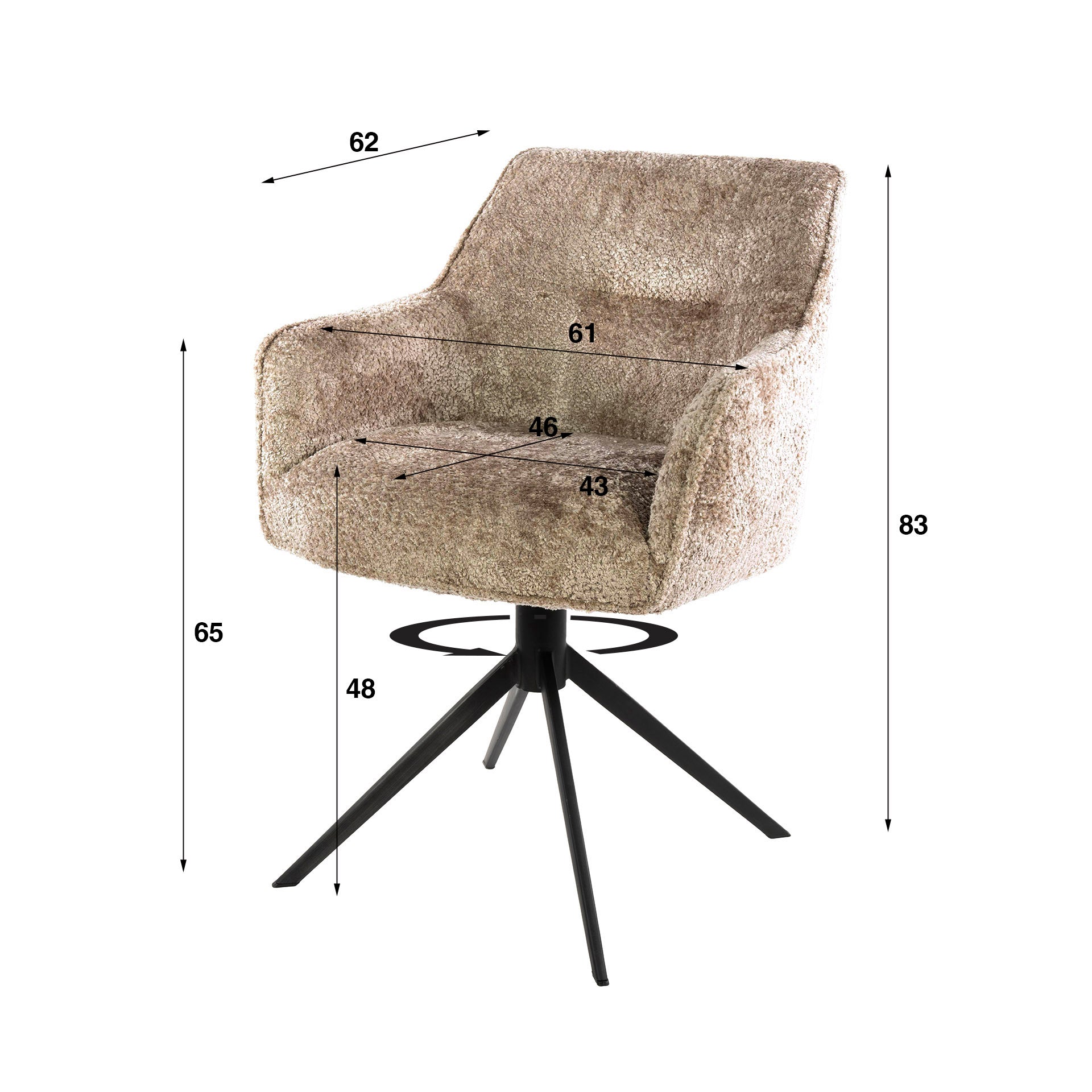 Armstoel Pull draaibaar VPE2