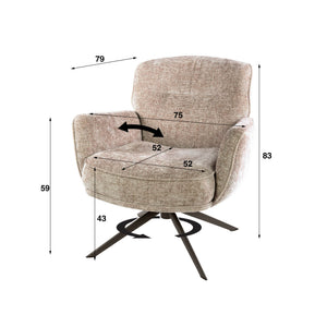Fauteuil Forza draaibaar