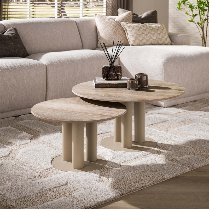 Salontafel Selvo rond set/2