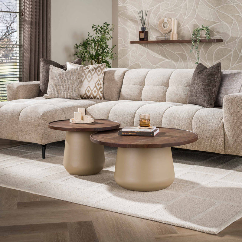 Salontafel Dune rond set/2