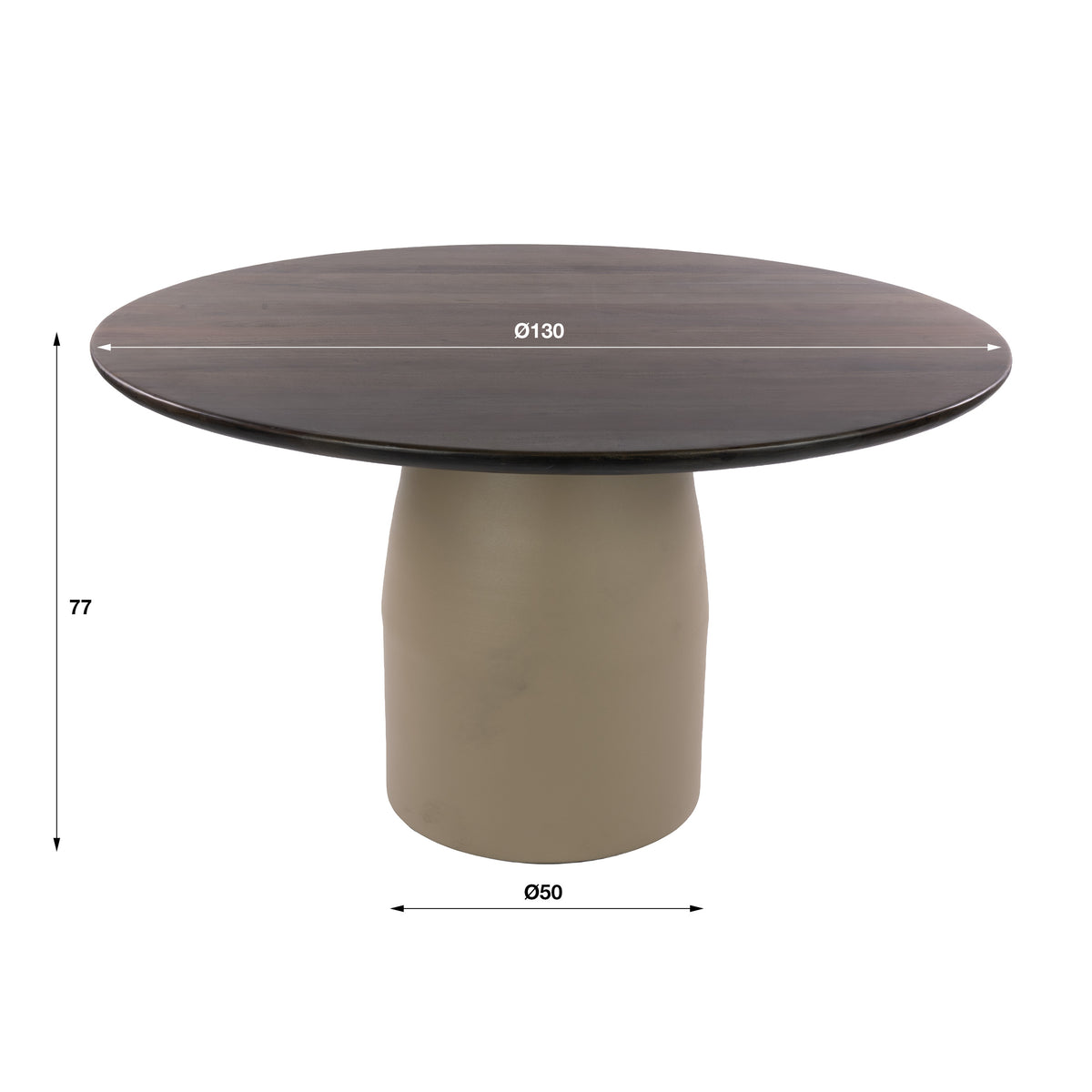Eettafel Dune rond Ø130
