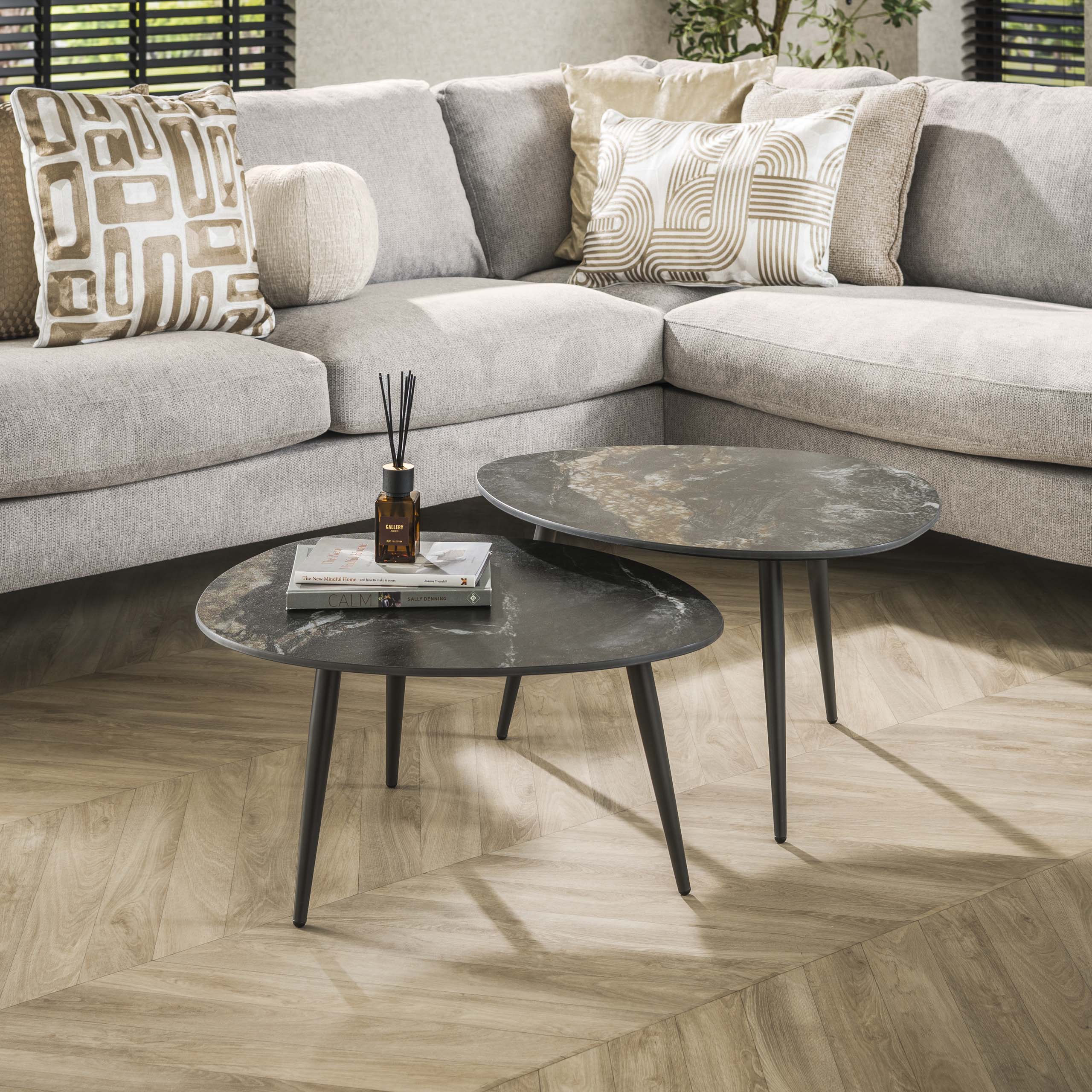 Salontafel Fossil organisch set/2