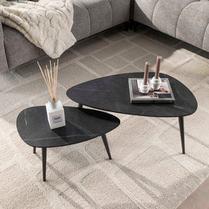 Salontafel Onyx peervormig set/2